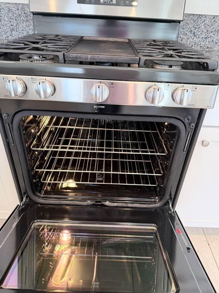 Clean oven interior and cooktop — Madeline’s Cleaners